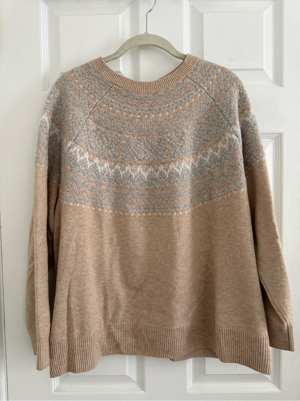 J. Jill Fair Isle Patterned Crewneck Sweater -2X